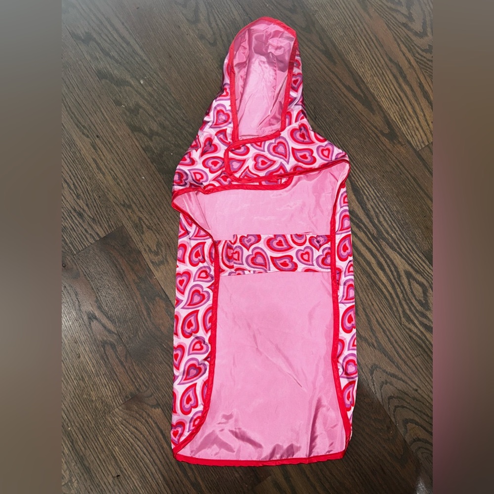 New & Unworn Heart Printed Raincoat